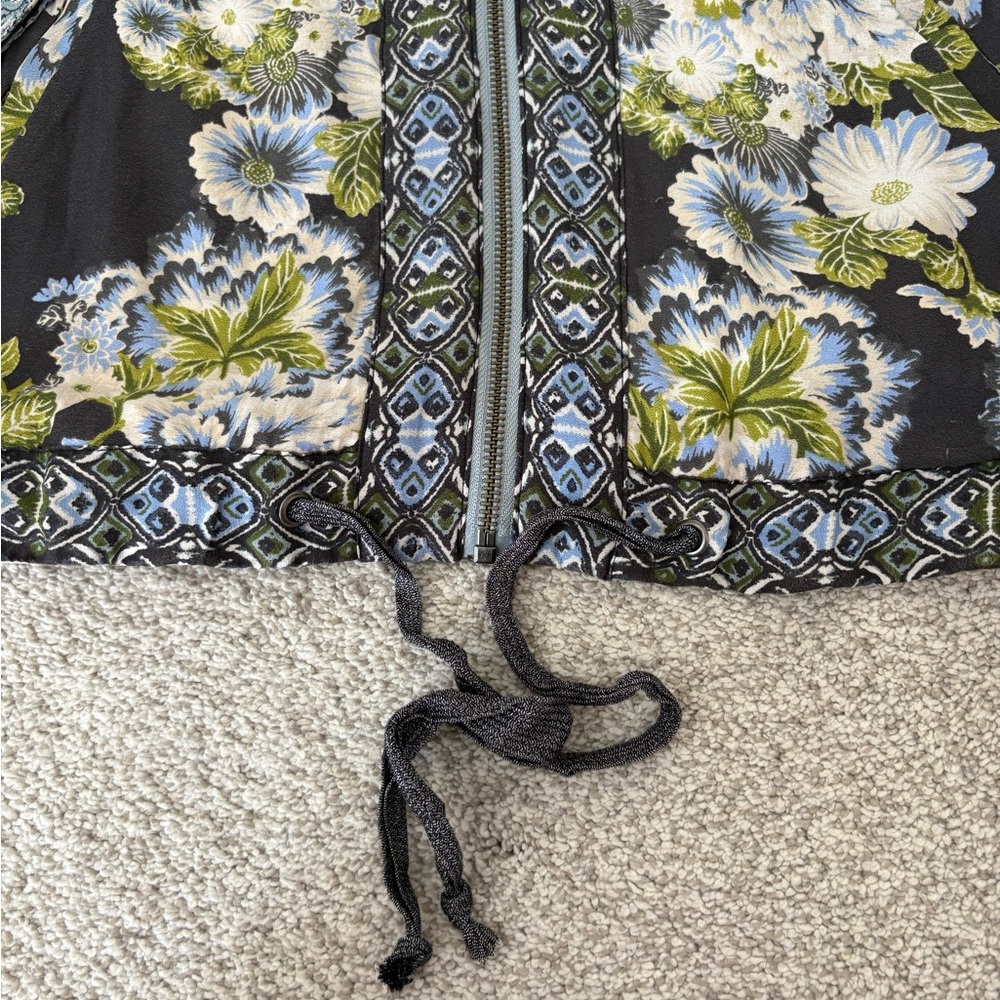 Free People Wildflower Drawstring Cinched Kimono Size XS/Small Bohemian - Picture 3 of 8